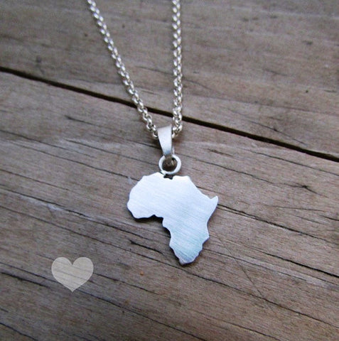 Silhouette necklace: Africa necklace