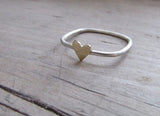 Rustic heart ring