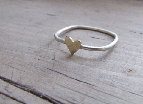Rustic heart ring