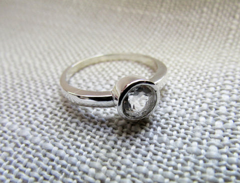 White topaz ring