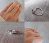 Claw set Crown ring 7mm white topaz