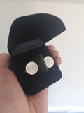 Round initial cufflinks