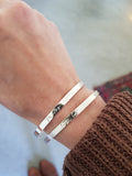 Bangle with engraving & leafy floral bangle set