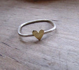 Rustic heart ring