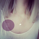 Silhouette necklace: Africa necklace with heart