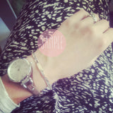 Bangle engraved with GPS coordinates