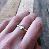 Rustic heart ring