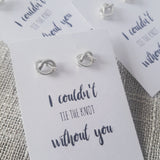 Knot studs bridesmaids gift