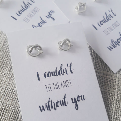 Knot studs bridesmaids gift