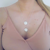 Disc necklace - 19mm with custom initial engraved