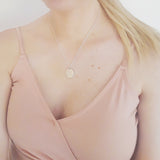 Disc necklace - 19mm with custom initial engraved