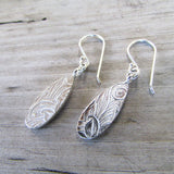 Pattern hook earrings