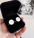 Round initial cufflinks
