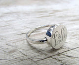 Monogram initial ring - two initials