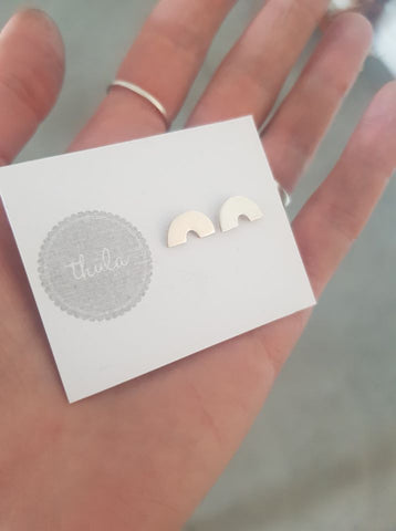 Rainbow stud earrings