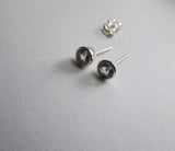 White topaz studs