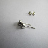 White topaz studs