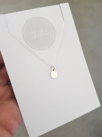 Small tear drop necklace